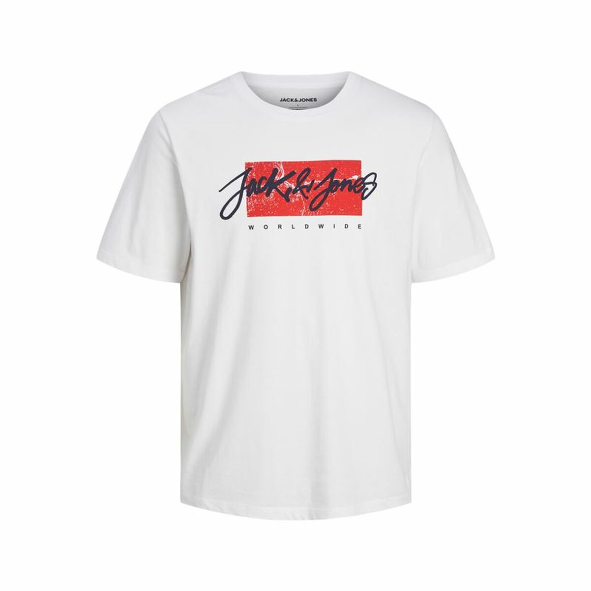 Herren Short Sleeve T-Shirt Jack & Jones tiley White
