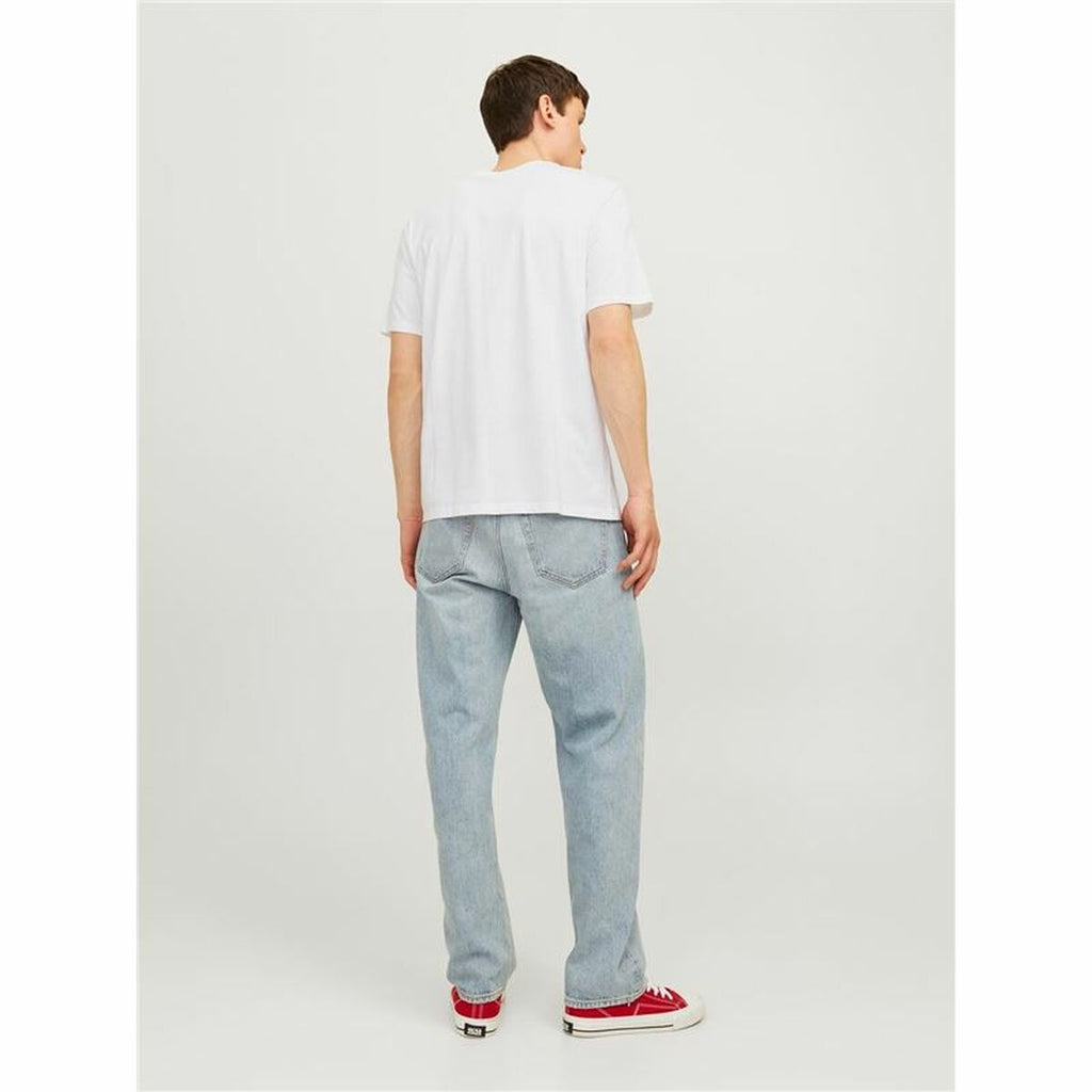 Herren Short Sleeve T-Shirt Jack & Jones tiley White