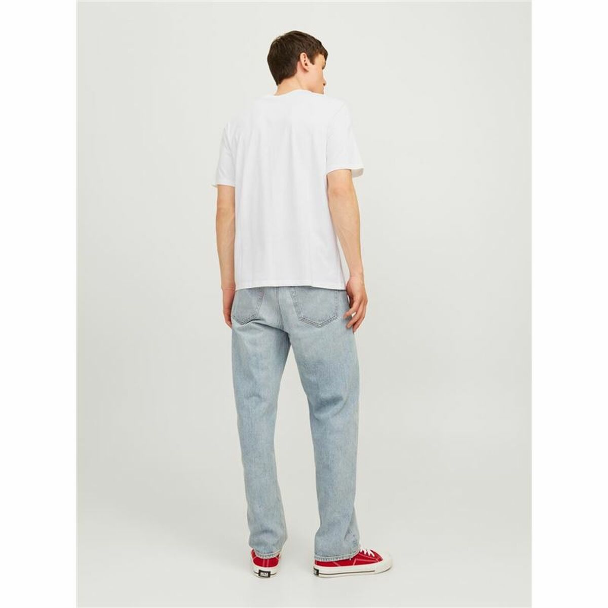 Herren Short Sleeve T-Shirt Jack & Jones tiley White