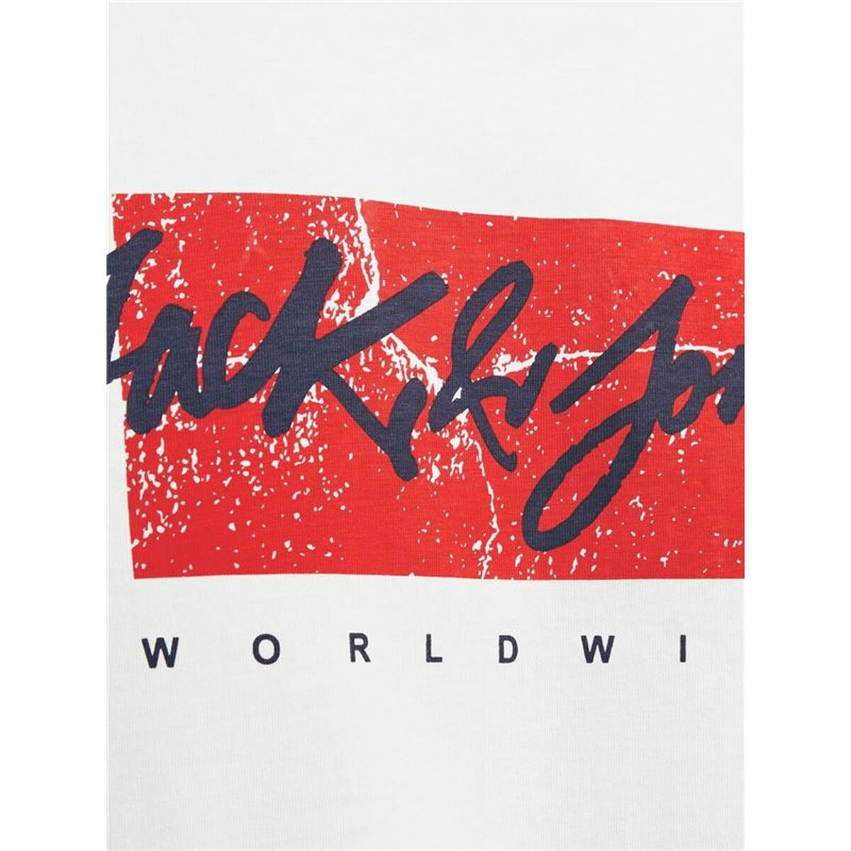 Herren Short Sleeve T-Shirt Jack & Jones tiley White